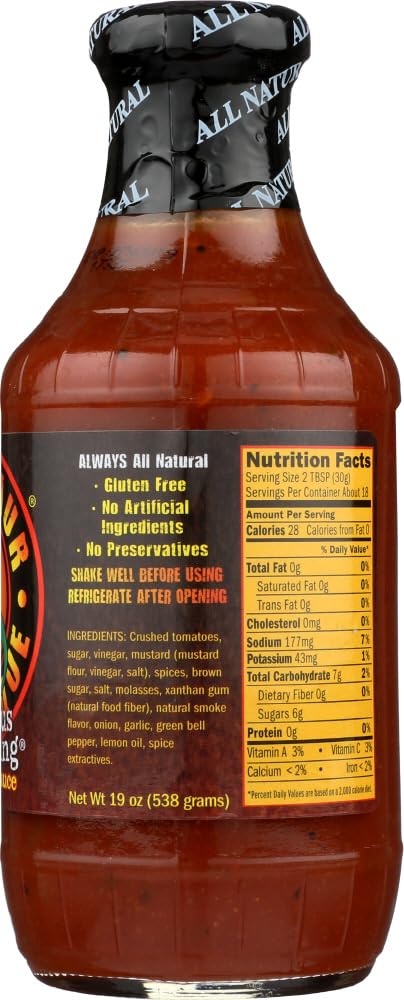 Dinosaur Bar-B-Que Sensuous Slathering BBQ Sauce 19oz (2 Pack) - SET OF 2