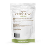 Halo Naturals Organic Ginkgo Leaf Cut & Sifted, 4 Ounces (Ginkgo biloba) USDA Certified | Resealable Pouch| Packaged in The USA