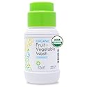Rain Organic Fruit and Vegetable Wash All Natural Veggie Produce Cleaner for Safe Clean Eating, Baby Essential Eco Friendly Concentrated Strength