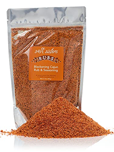 s.a.l.t. sisters Blackening Cajun Rub & Seasoning | All-Natural, Gluten Free, MSG Free, Non-GMO | Dry & Wet Rub Seasoning Base | Versatile Use