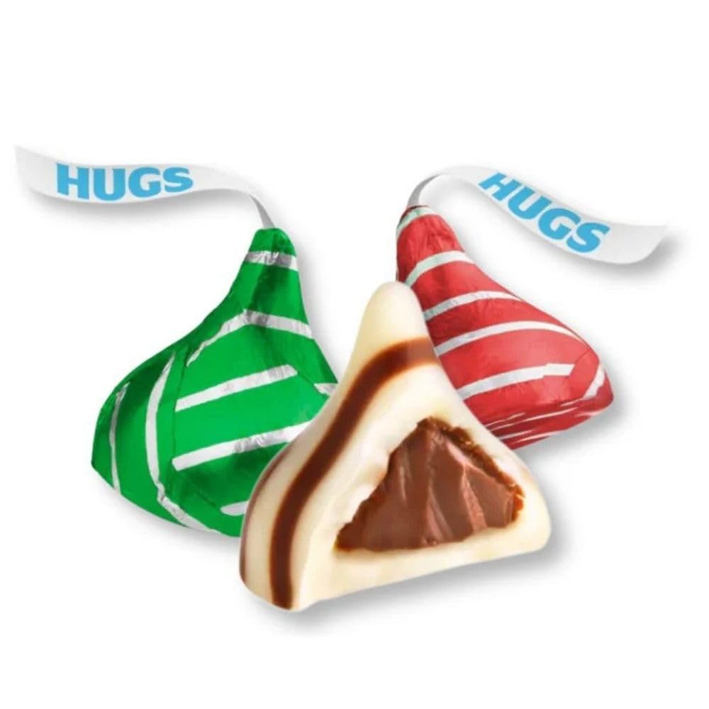 Striped Milk Chocolate and White Creme Candy Pieces Foil Wrapped Bulk Bag - 1 lb (Approx. 100 pieces)