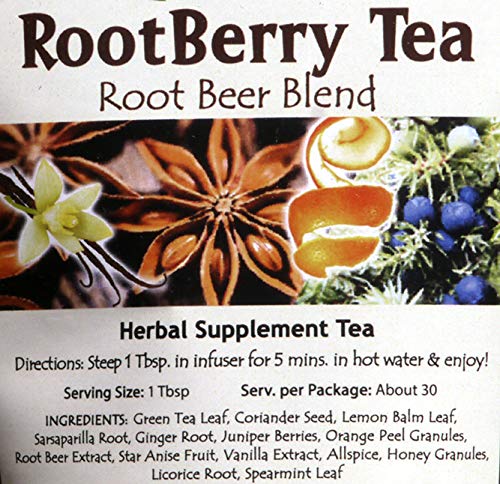 Nuwati Herbals RootBerry Herbal Tea, Root Beer Blend, 4 ounces