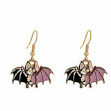1 pair Rabbit, bat, cat, shark animal earrings (bat earrings)