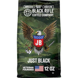 Black Rifle Coffee Company Just Black, 12oz Bag, Ground Coffee Medium Roast - Roasted Blend Made from Arabica Beans - Colombian & Brazilian Beans
