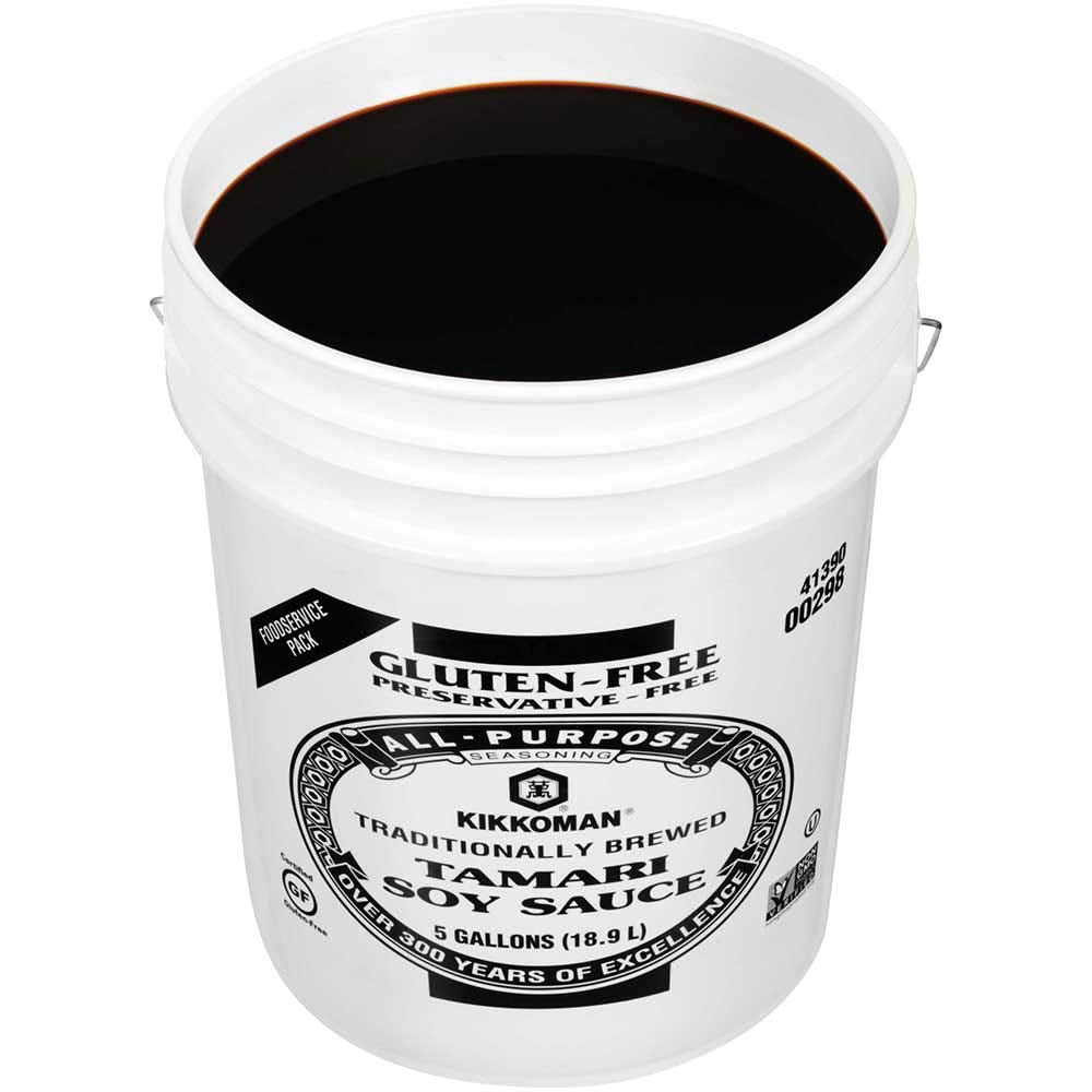KIKKOMAN GLUTEN& PRESERVATIVE FREE TAMARI SOY SAUCE 5GAL