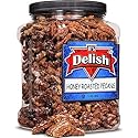 Honey Roasted Pecans by It's Delish, 1.15 LBS Reusable Jumbo Container | Gourmet Pecan Nuts in Honey Sugar Coating, Sweet & Heart Healthy Salted Nut