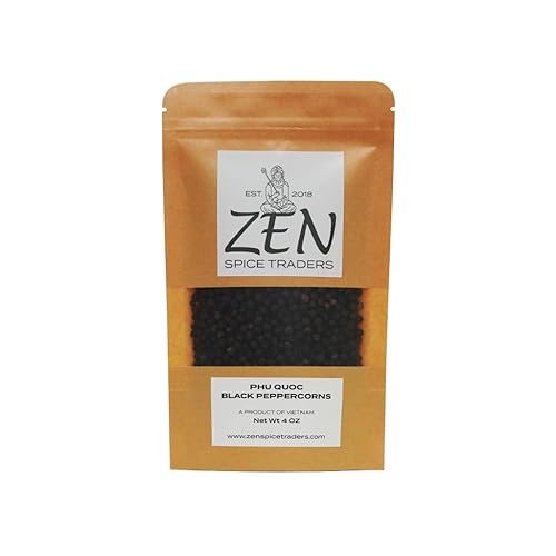 Phú Quoc Organic Black Peppercorns | Zen Spice Traders | 16 Ounce Pack of 1
