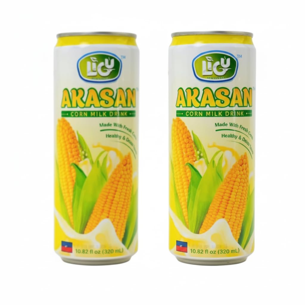 Choucoune Akasan Corn Milk Drink - Authentic Haitian Traditional Beverage, Gluten-Free & All-Natural, Ready-to-Drink - Ideal for Breakfast & Snacks