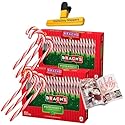 KANDYRIFIK CANDY CANES Peppermint Flavored | Red & White Stripes Individually Wrapped | Creative Idea Booklet Included (40 COUNT)
