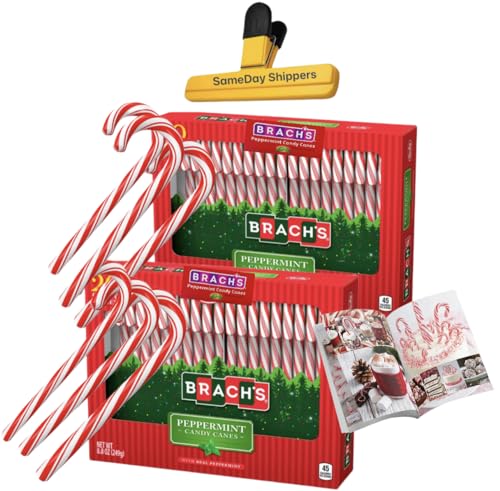 KANDYRIFIK CANDY CANES Peppermint Flavored | Red & White Stripes Individually Wrapped | Creative Idea Booklet Included (40 COUNT)