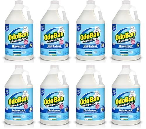 OdoBan Disinfectant Concentrate and Odor Eliminator, Made in the USA, Fresh Linen Scent, 8 Gallons