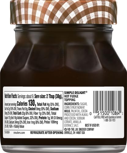 Smucker's Simple Delight Hot Fudge Topping, 11.5 oz