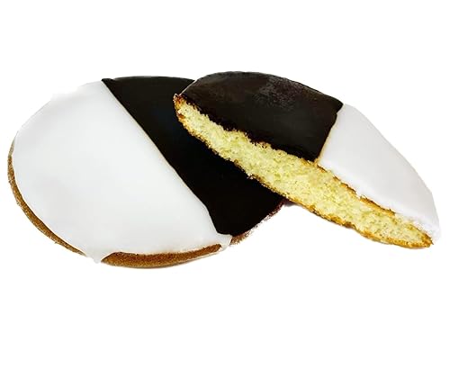 Best Cookies 5" Black and White Cookies New York Style - 24 Gourmet Vanilla Cookies Individually Wrapped, Kosher Certified, Fresh Bakery Snack