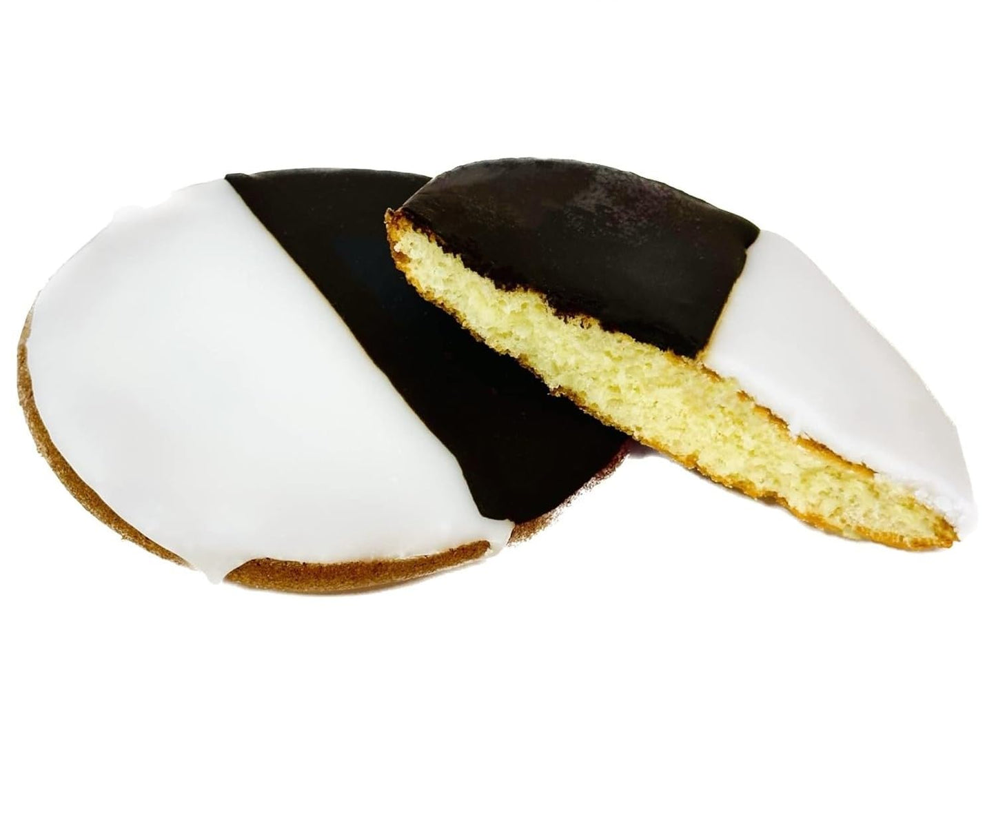 Best Cookies 5" Black and White Cookies New York Style - 24 Gourmet Vanilla Cookies Individually Wrapped, Kosher Certified, Fresh Bakery Snack