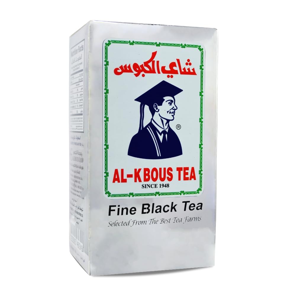 Al-Kbous Fine Black Tea Selected From The Best Tea Farms (3.52 oz / 100 gm) Al kbous Alkabous Alkaboos Soft Loose Organic Arabian Natural With Pure