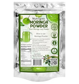 Nutrigins Moringa Powder - 1 lb - Organic Moringa Oleifera - 100% Raw and Pure Moringa Leaf Powder - Great for Drinks, Tea, Smoothies & Recipes