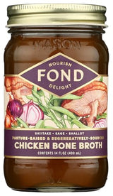 Fond, Shiitake & Sage Chicken Bone Broth, 14 Fl Oz
