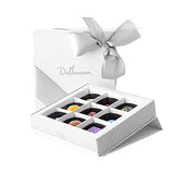 Dallmann Confections Exotic Assorted Chocolates | Luxurious Chocolate Gift Box Beautifully Finished With Hand-Tied Silver Satin Ribbon | Traditional
