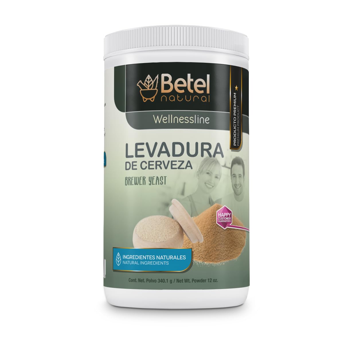Betel Natural Levadura de Cerveza Polvo | Brewers Yeast Powder Healthy Source of B Vitamins and More | Debittered - 12 Ounce