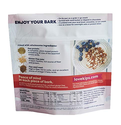 8-Pack Kip's Cinnamon Crunch Granola Bark Snack Packs, Free of Top 8 Allergens, Vegan, Gluten Free (Eight 3.2oz Bags)