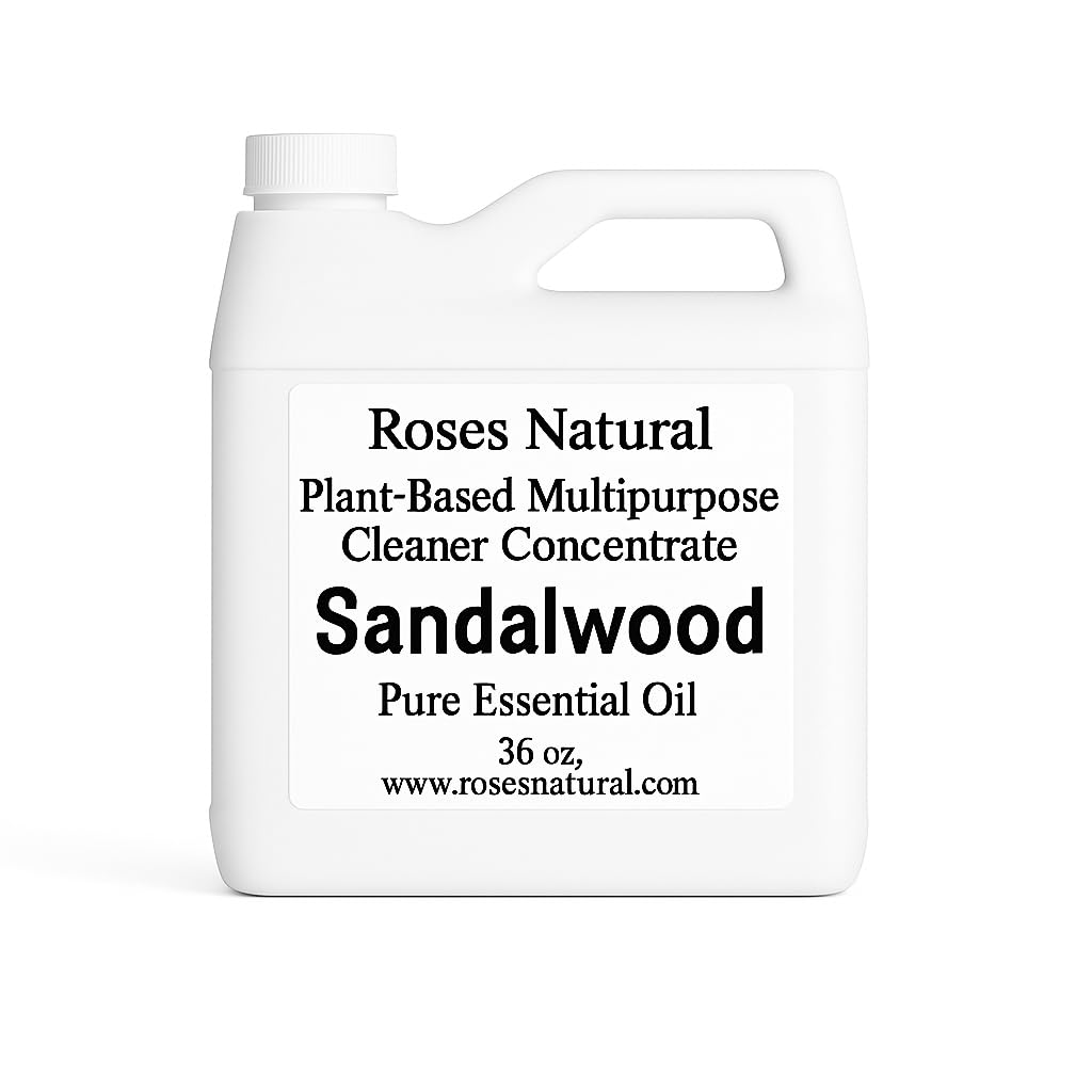 Roses Natural Multipurpose Cleaner Concentrate, 36 oz | Plant-Based, Non-Toxic, Biodegradable | Streak-Free Cleaning for Kitchen, Bathroom, Glass