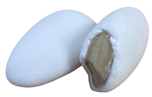 Dulcefina chocolate and Sweets, Italian Almond Confetti White, Thin Shell with Lemon Flavor (Natural) (1.500 Lbs)