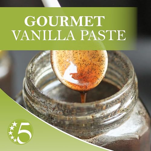 Five Star Chef Gourmet Vanilla Paste, 32 Fluid Ounce - Rich & Aromatic Bean Paste for Baking, Desserts, and Beverages - Intense Flavor with Real