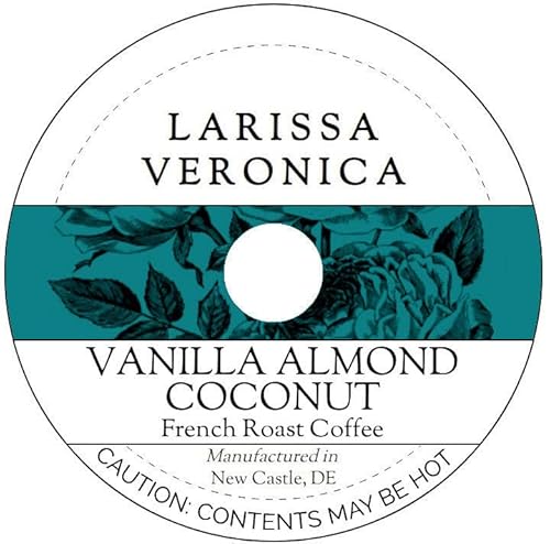 Vanilla Almond Coconut French Roast Coffee (Single Serve K-Cup Pods) (Gourmet, Naturally Flavored, Whole Coffee Beans) (12 pods, ZIN: 576071)