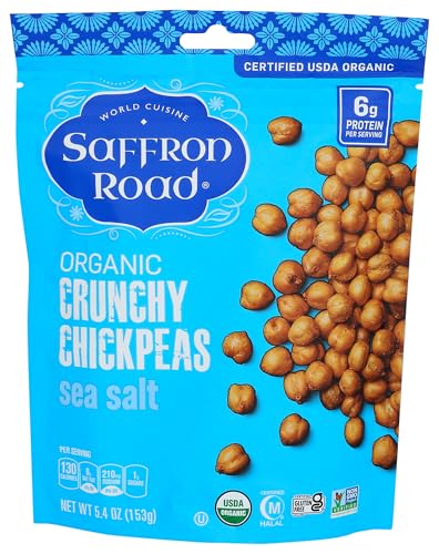 SAFFRON ROAD Organic Sea Salt Chickpeas, 5.4 Ounce