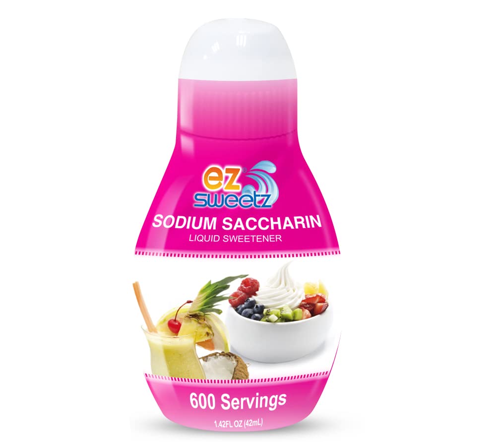 EZ-Sweetz Sodium Saccharin (Single Pack 1.42oz - Liquid Sweetener 600 Servings/Bottle)