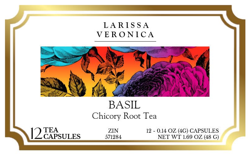 Basil Chicory Root Tea (Single Serve K-Cup Pods) (12 pods, ZIN: 571284) - 3 Pack