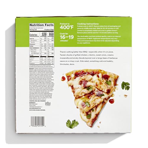 365 by Whole Foods Market Barbeque Chicken Thin Crust Pizza, 14.3 OZ