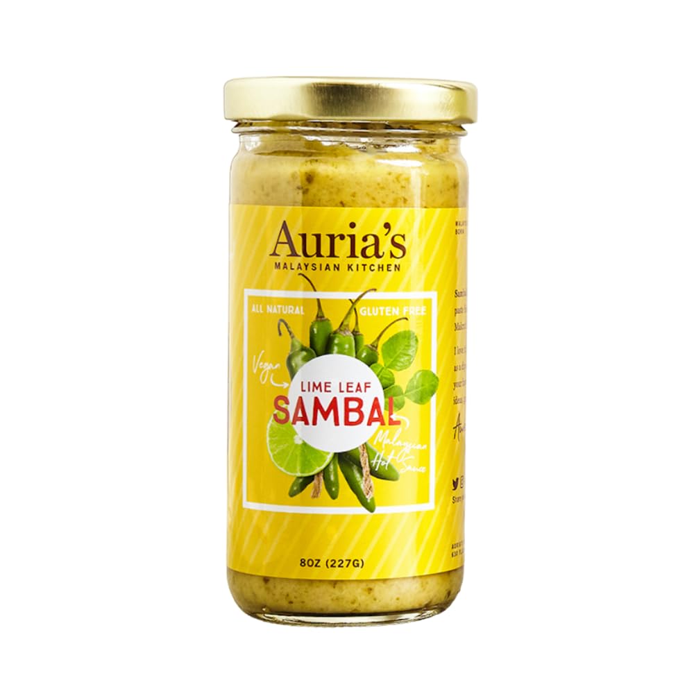 Auria’s Malaysian Kitchen Sambal 8oz - Authentic Southeast Asian Chili Paste, Small Batch, Handmade in NYC