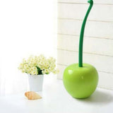 Lovely Green Cherry Shaped Toilet Brush Set Toilet Bowl Brush and Holder for Household Bathroom?1 Brush,1 Holder,2 Heads?