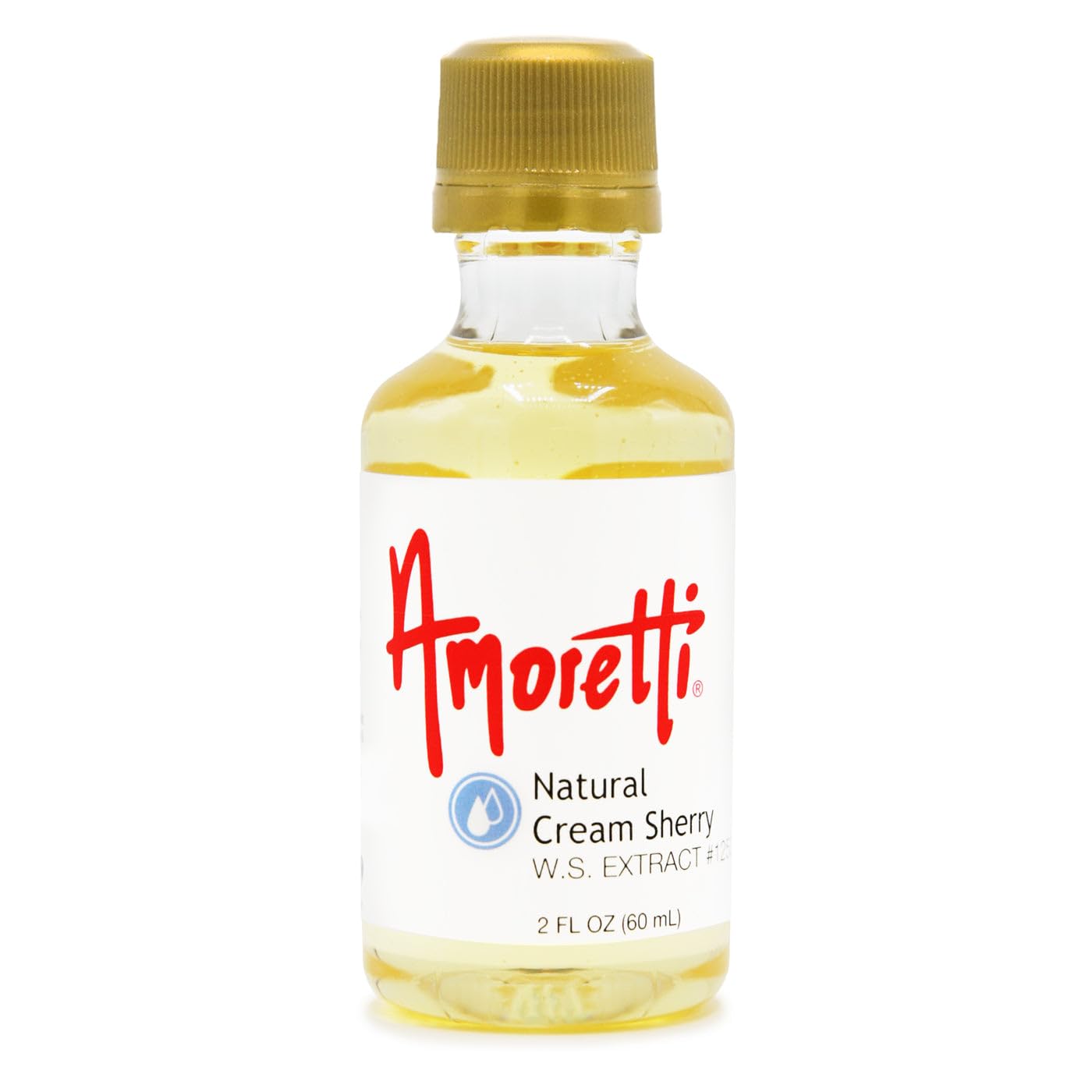 Amoretti - Natural Cream Sherry Extract Water Soluble 2 oz - Highly Concentrated & Perfect For Pastry, Savory, Brewing, and more, Preservative Free