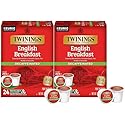 Twinings Decaf English Breakfast Tea K-Cup Pods for Keurig, Naturally Decaffeinated Black Tea, Smooth, Flavourful, Robust, 24 Count (Pack of 4)