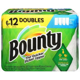 Bounty, Paper Towels Select-A-Size White 2-Ply Double Rolls, 6 Count