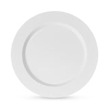 Munfix 100 White Plastic Plates Set, 7 Inch Dessert Appetizer, Fancy Disposable, Heavy Duty, Elegant Wedding Party Plates