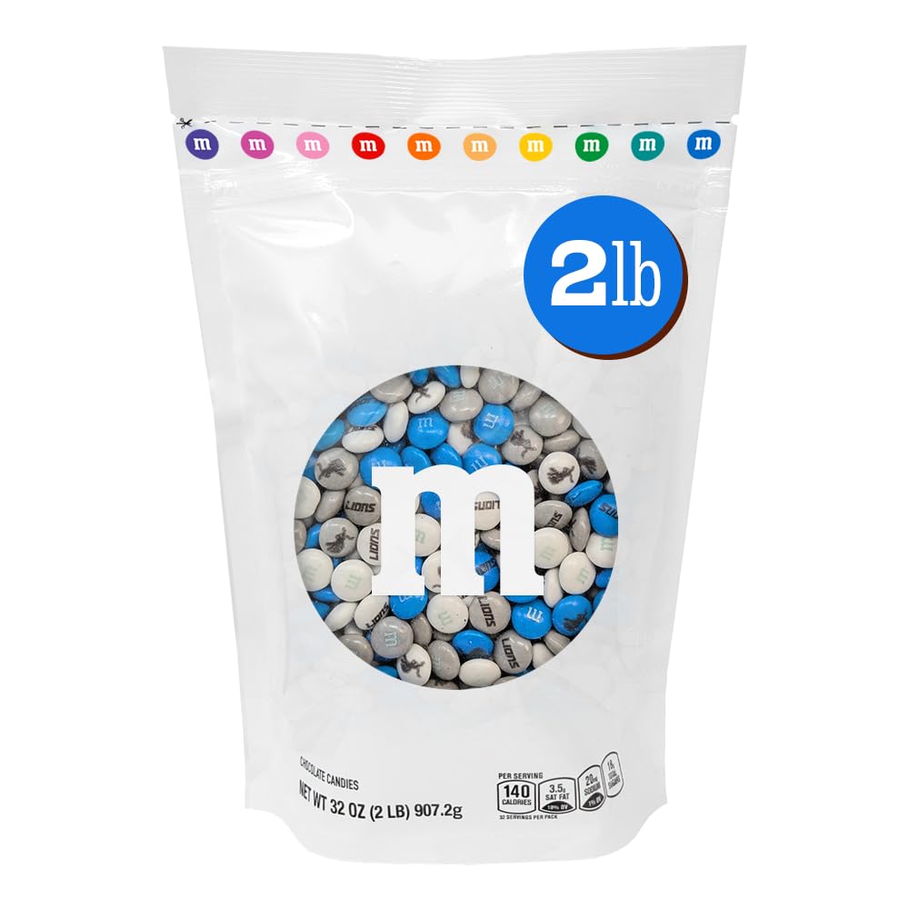 M&M'S NFL Detroit Lions Milk Chocolate, 2 lb Bulk Bag