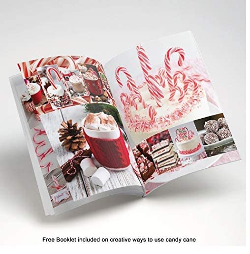 Candy Cane Peppermint Flavored | 144 Pieces Individually Wrapped | Free Creative Idea Booklet Included. (144Pcs Red & White)