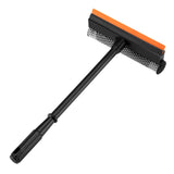 2 in1 Window Squeegee for Car, Window Cleaner with 16inch Long Handle,Sponge Car Window Squeegee for Gas Station, Glass,Shower,Outdoor High Window