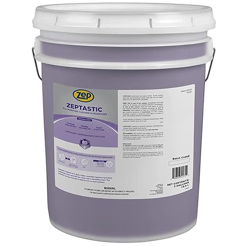 Zep Zeptastic All-Purpose Cleaner and Degreaser - 5 Gallon (1 Unit) 325735 - Refreshing Lavender Fragrance, Cuts Through Grease and Grime, Powerful No