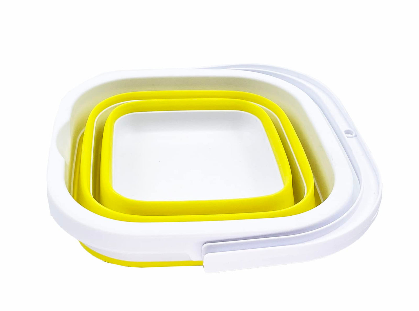 SAMMART Collapsible Rectangular Cleaning Bucket 5L (1.3 Gallon)- Foldable Camping Beach Sand Water Pot Pail- Portable Space Saving Tub for Household