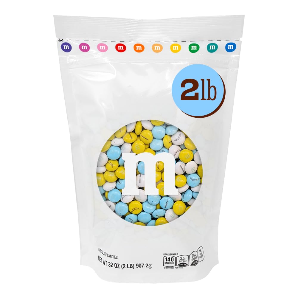 M&M'S NFL Los Angeles Chargers Milk Chocolate, 2 lb Bulk Bag