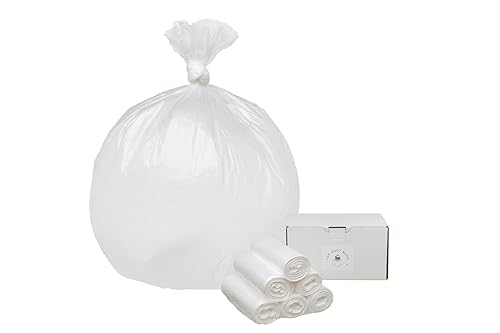 Top Knot Bags 33 Gallon Garbage Trash Bag 33X40" Clear 150 Count Can Liner Bulk 30 Gallon 31 Gallon 32 Gallon 34 Gallon 35 Gallon Made in USA