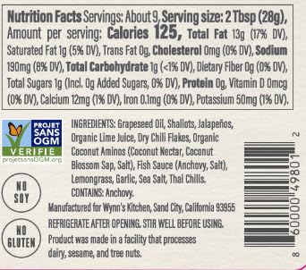 Wynn’s Kitchen Saté Asian Chili Sauce | Spicy Dipping & Cooking Sauce | Sugar-Free, Keto, Paleo, Gluten-Free, Soy-Free, No MSG, Non-GMO | For Noodles