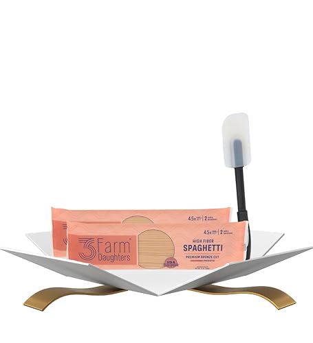 2x High Fiber Pasta Spaghetti 12 oz Bundle with Spatula - Enriched Wheat and Semolina Noodles for Balanced Meals with Heat-Resistant Silicone Spatula