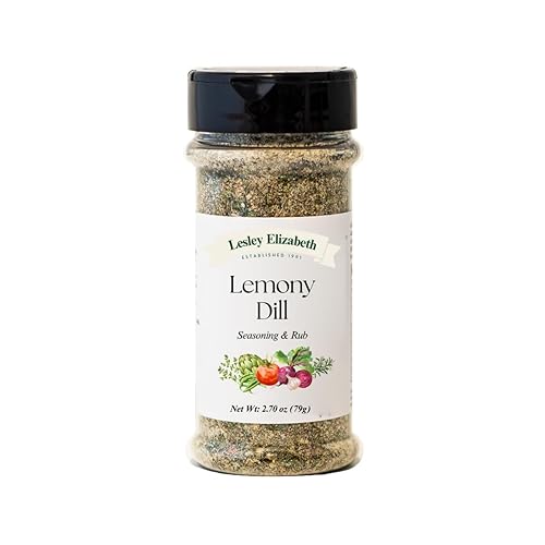 Lesley Elizabeth Lemony Dill Seasoning & Rub - Fresh Citrus & Herb Blend for Chicken, Fish, Seafood & Vegetables | All-Purpose Gourmet Grill & Cooking