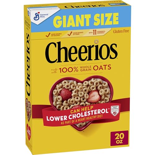 Cheerios, Heart Healthy Gluten Free Breakfast Cereal, Giant Size, 20 oz