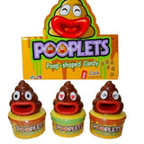 Kidsmania Pooplets Poop Emoji Shaped Candy Toy - Display Box of 12 Count